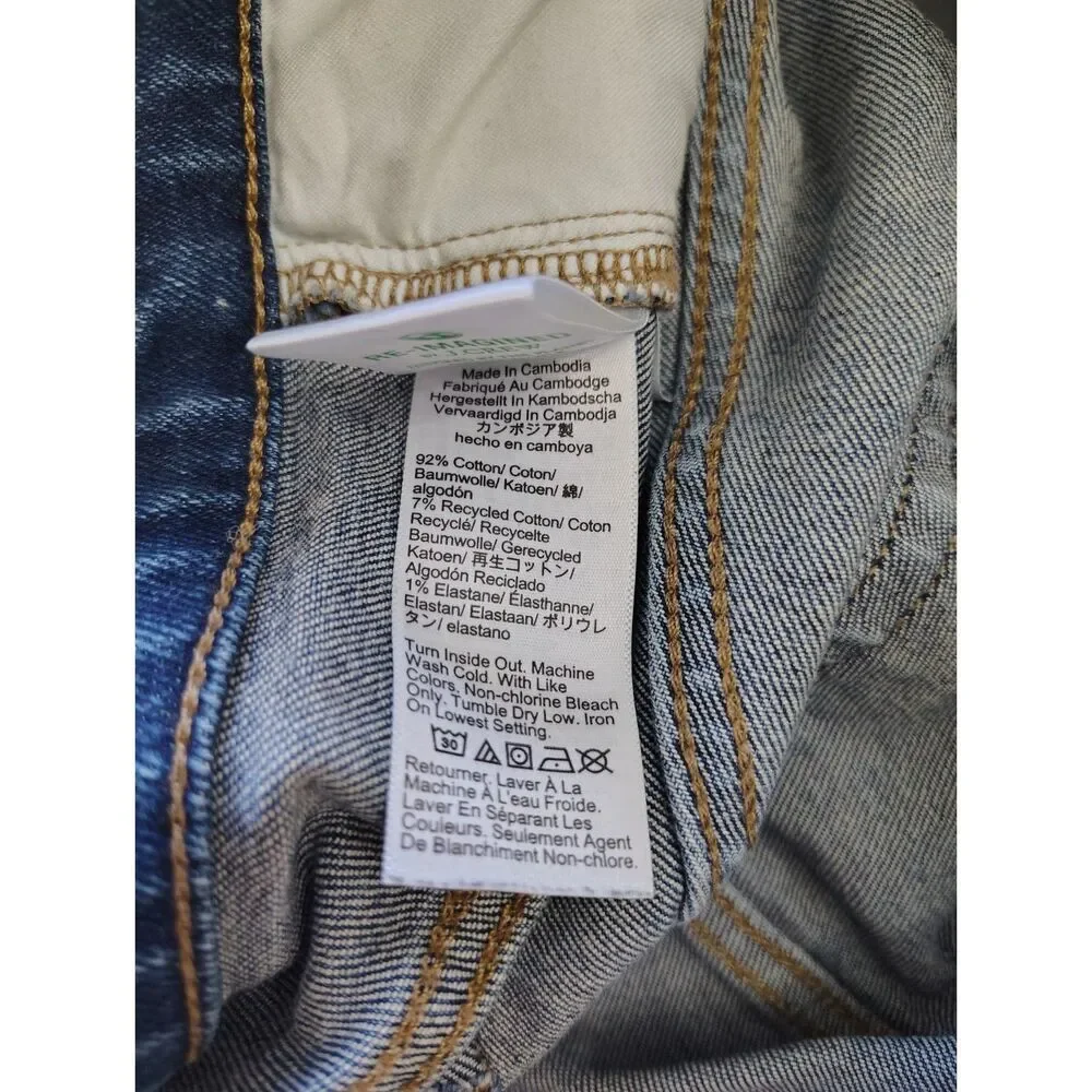 J.Crew Essential Straight Jeans Size 31 High Rise Button Fly Stretch Denim